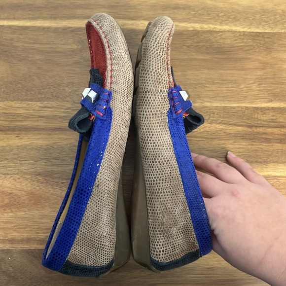 Vaneli Leather Loafers Driving Shoes Multicolor Lizard Print SZ 9.5N Embellished - Picture 6 of 7